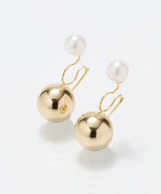 Phoebe バックモチーフイヤリング　パール×メタル
