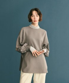 #Newans 【洗濯機可】シャーリングカフスパウダリーブラウス