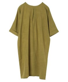 Green Parks 前後２ｗａｙミディ丈タックワンピース