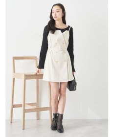 earth music&ecology トレンチ風キャミミニワンピース