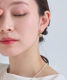 Phoebe バックモチーフイヤリング　パール×メタル