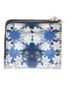 LANVIN en Bleu ブルフルール Lファスナー二つ折り財布