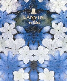 LANVIN en Bleu ブルフルール Lファスナー二つ折り財布