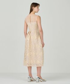 GRACE CONTINENTAL スパンコールエンブロイダリードレス