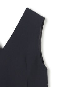 uncrave ウォッシャブルダブルクロス プリーツオールインワン