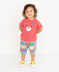 MIKI HOUSE HOT BISCUITS 【80-120cm】 顔ドン 半袖Tシャツ