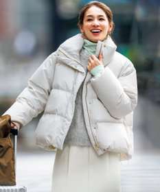 UNFILO L アルパカシャギー クルーネック プルオーバー