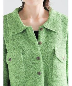 Te chichi メランジ衿ニットジャケット