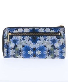 LANVIN en Bleu ブルフルール Lファスナー長財布