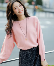 ANY SIS 【花粉リリース】ドルマン ニット ピンク