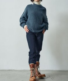 muuc 〈天然素材の上質なモヘヤ〉アルパカモヘヤ畦編みプルオーバー〈日本製〉