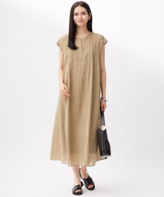 自由区 L 【17号サイズまで展開】シアーラミーローンフレンチスリーブ ワンピース