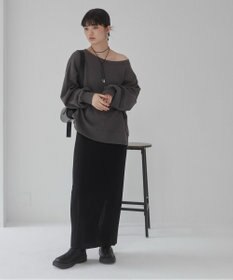 WEGO 【ANGIE VINTAGE/SETUP対応アイテム】オフショルダー裏毛スウェット