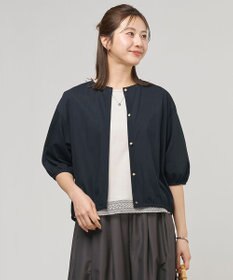 J.PRESS LADIES 【冷房対策に】シアードライトリコット クルーネック カーディガン