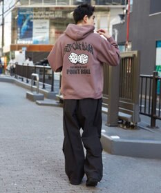 WEGO 【裏起毛/ユニセックス着用ITEM】リラックスフィットグラフィックパーカー