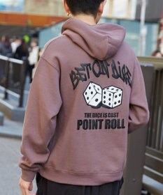 WEGO 【裏起毛/ユニセックス着用ITEM】リラックスフィットグラフィックパーカー