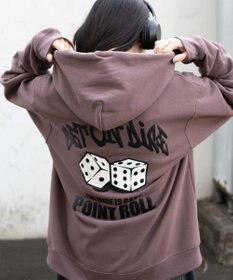 WEGO 【裏起毛/ユニセックス着用ITEM】リラックスフィットグラフィックパーカー