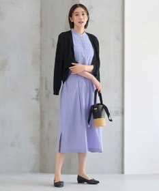 自由区 L 【洗える】ジオメトリックエンブロイダリーシャツ ワンピース