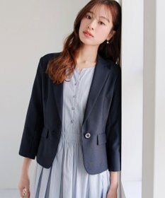 Tiaclasse 【吸水速乾・接触冷感・UVケア・防シワ・洗える】カチオンテーラードジャケット