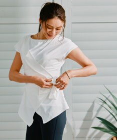 San-ai Resort（三愛水着楽園） 【大日方久美子×Reir】【UPF50+】【水陸両用】　レイヤードトップスセット　　M・L　【Reir（レイール）】