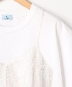 組曲 S 【先行予約・WEB限定】トロンプルイユ レースキャミソール Ｔシャツ