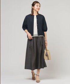 J.PRESS LADIES 【冷房対策に】シアードライトリコット クルーネック カーディガン