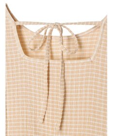 earth music&ecology ボリュームスリーブＣｈｅｃｋワンピース