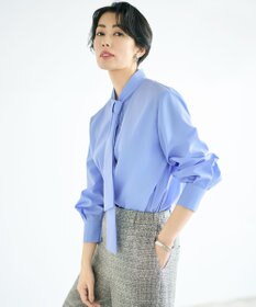 自由区 L 【カタログ掲載】ナチュラルタッチボウタイ ブラウス