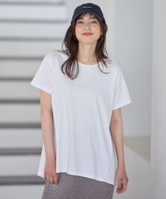 ANY L 【汗ジミ防止加工】シルケットスムースバックギャザーチュニック