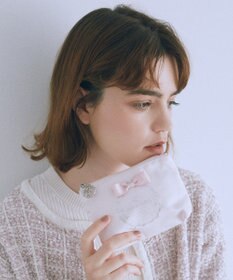 Maison de FLEUR サテンリボンティッシュケース