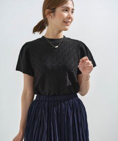 組曲 L 【WEB限定】ストレッチジャガード クロップドＴシャツ