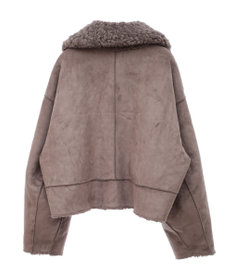 earth music&ecology リバーシブルフェイクムートンショートブルゾン