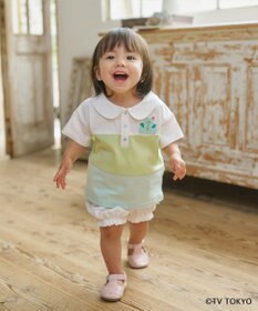 組曲 KIDS 【80-100㎝】シナぷしゅ襟付き カットソー