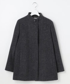 J.PRESS LADIES ショートビーバー ミディ丈 スタンドカラー コート