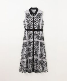 GRACE CONTINENTAL 刺繍フレアドレス