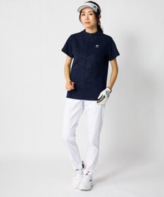 FILA GOLF／marie claire 【FILA GOLF】 チェッカーフラッグ柄エンボス半袖シャツ