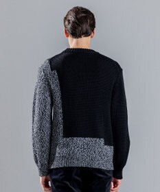 JOSEPH HOMME メリノコントラスト　ローゲージニット　