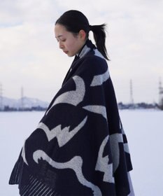 nitorito 【UNISEX】bonfula 牛と花モチーフ柄 ストール