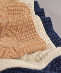 muuc 〈上質なシェットランドウール＆カシミヤ〉〈5種類の模様編み〉パッチワーク柄ケーブル模様編みセーター