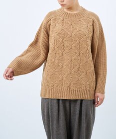 muuc 〈上質なシェットランドウール＆カシミヤ〉〈5種類の模様編み〉パッチワーク柄ケーブル模様編みセーター