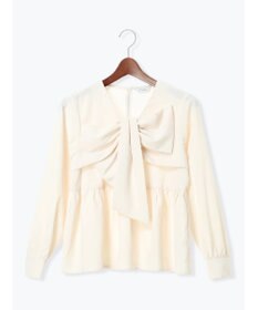 Te chichi リボンディテールペプラムブラウス