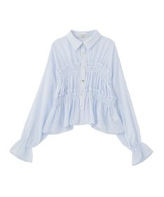 earth music&ecology シャーリングストライプシャツ