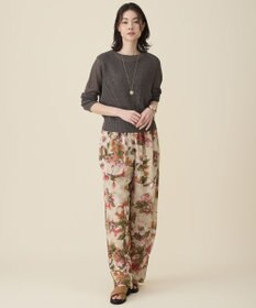 自由区 S 【SHIHOさん着用】リネンミドルゲージメッシュ ニット