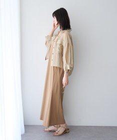 YECCA VECCA 【2点SET】ミリタリーシアーシャツセットキャミワンピース