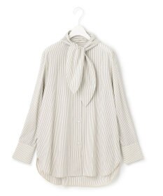 ICB 【洗える】CRySiタイプライター ボウタイ付きバンドカラーシャツ