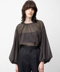 NAVE 【Nave】ブライトシアーボイル ギャザーブラウス