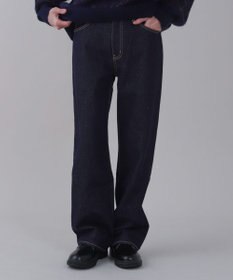 WEGO 【ユニセックス着用ITEM/ウエスト調整可】ストレートデニムパンツ