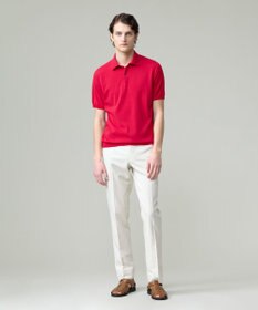 J.PRESS MEN 機能×縫製₌快適な着心地 「高見え」ニットポロ【接触冷感 / 洗える】ホールガーメントニット ポロシャツ