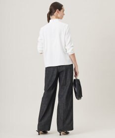 ICB 【洗える】ストレッチジョーゼット ハイネックブラウス