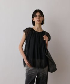 GRACE CONTINENTAL チュールタックノースリーブ